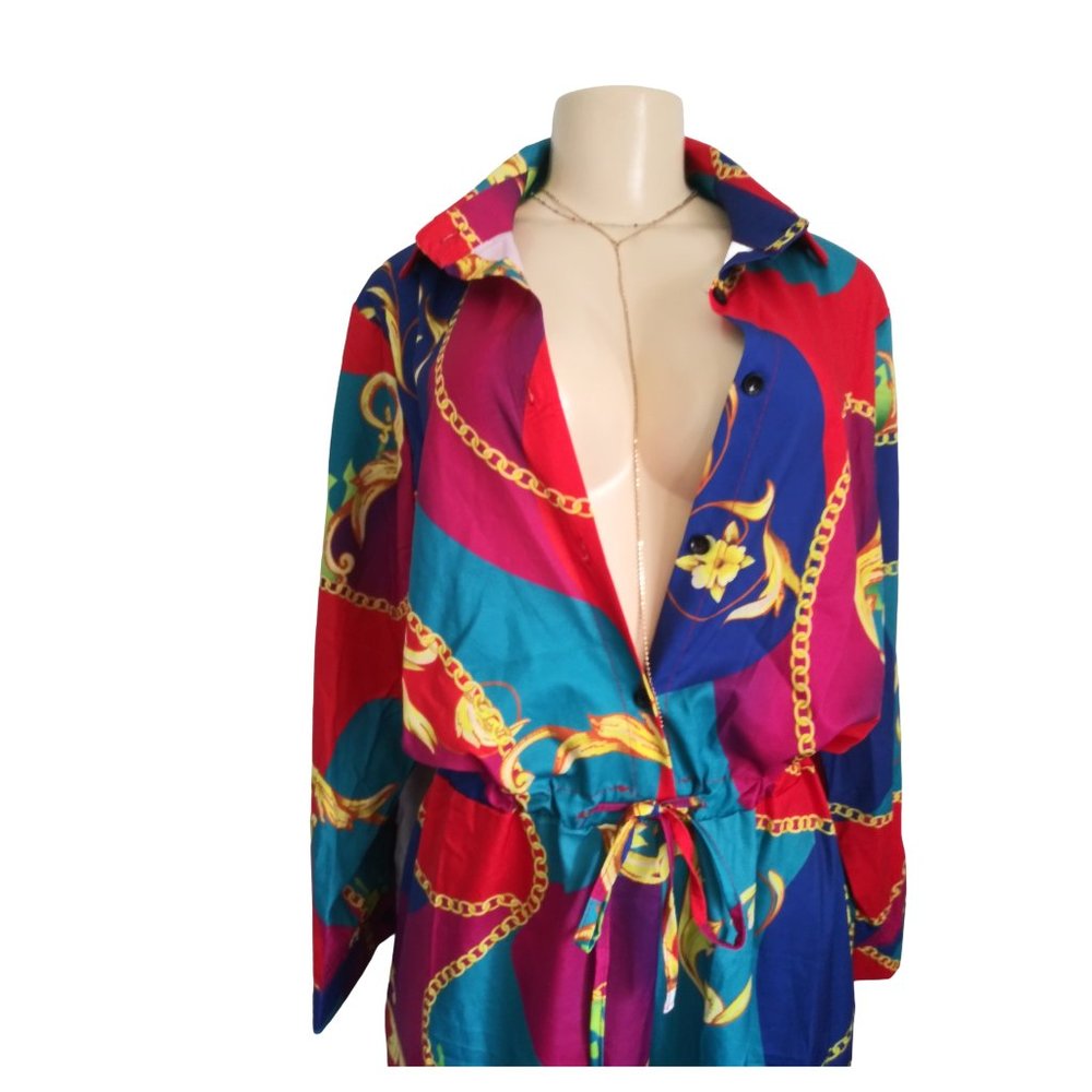 Colorful Wide-Leg Pants Jumpsuit***NEVER WORN*** - Picture 11 of 12